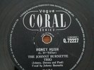 JOHNNY BURNETTE TRIO - Honey Hush/Lonesome Train. UK Coral 78'. Rare Rockabilly
