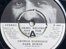GEORGE HARRISON - Dark Horse  - UK APPLE PICTURE SLEEVE *DEMO* 45 N.MINT 7in