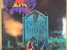 DARK ANGEL - DARKNESS DESCENDS - ORG UK UNDER ONE FLAG LP - FLAG 6 - GREAT COPY