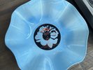 Record Bowl - Upcycled & Repurposed BLUE MARBLED Bowl - The Cure Disintegration