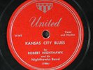 ROBERT NIGHTHAWK: kansas city blues / crying won't help you UNITED Single 78 RPM