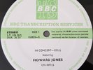 Howard Jones - In Concert-332 LP 1984 BBC Transcription Services VG+/