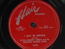 LITTLE JOHNNY JONES: i may be wrong / dirty by the dozen FLAIR Single 78 RPM