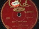 WEAVER & BEASLEY: bottle neck blues / st. louis blues OKEH Single 78 RPM