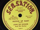 JOHN LEE HOOKER: huckle up baby / canal street SENSATION Single 78 RPM