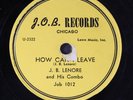 J.B. LENORE: the mojo / how can i leave J.O.B. Single 78 RPM