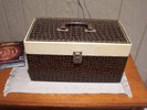 VINTAGE DOUBLE FAUX ALLIGATOR CASE Box With 150 - 45 Records with SLEEVES WOW