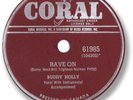 Rare 1958 BUDDY HOLLY Rock’n Roll 78 RPM Record. Rave On/ Take Your Time