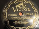 Victor 78 RPM Marlene Dietrich - Falling In Love Again 22593 E-