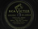 ARTHUR 'BIG BOY' CRUDUP: that's all right / crudup's after hours RCA Single