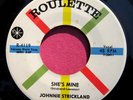 JOHNNIE STRICKLAND - She's Mine - clean 50's rocker 45 rpm - Roulette 4119