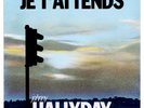 Johnny Hallyday Je t'attends LETTERAGE BLANC 7' SP 45 rpm