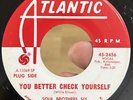 RARE Funky Northern Soul 45 SOUL BROTHERS SIX You Better Check Yourself VG++*