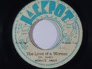 Reggae 45 HORACE ANDY/KING TUBBY The Love Of A Woman/Blessed Dub on Jackpot