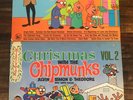 Christmas With The Chipmunks + Vol 2 LPs Mistletoe Stereo Holiday VG+