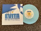 SIGNED RACHEL ZEGLER DONT CRY FOR ME ARGENTINA LTD ED 7' VINYL BLUE SINGLE EVITA