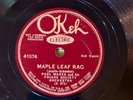 OKEH 41574 Paul Mares Friars Society Orch MAPLE LEAF RAG jazz 78 rpm  N-