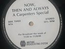 Carpenters, Now Then And Always, A RARE Special. Mutual Broadcasting System *NM*