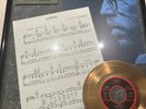 Framed Eric Clapton Layla Limited Edition 24Kt Gold Plated Record w/Lyrics