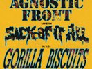 Agnostic Front, Gorilla Biscuits and Sick Of It All - Live In N.Y.C. '91 LP NEW