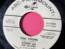 RONNIE & HI-LITES  Too Young / High School Romance  Promo 45 ABC-Paramount 10685