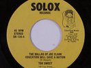 Disco Rap/Funk 45 TOO SWEET The Ballad Of Joe Clark Education... SOLOX HEAR c