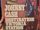 Johnny Cash Destination Victoria Station Vinyl LP 1975 EX/VG