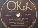 Gut Bucket Blues/Yes I'm in the barrel - Louis Armstrong & his Hot Five Okeh G+