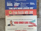 7 JAMES BOND VINYL LP RECORDS: THUNDERBALL GOLDFINGER THE SPY RUSSIA ETC (A)