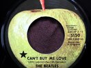 Beatles 45 1970 Can’t Buy Me Love Apple with Black Star, LA Only, VG+/EX