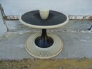 VTG. RARE DISC JOCKY 700 REVOLVING 45 RPM RECORD HOLDING CAROUSEL BLACK/ TAN BIN