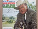 BILL MONROE  Autographed LP-vinyl BLUE GRASS AND HIS BLUEGRASS BOYS RECORD