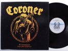 CORONER Punishment For Decadence NOISE LP VG+ promo with lyric sheet insert q