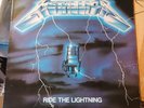 METALLICA ride The Lightning 1984 SILVER LABEL 1st Press Vinyl VG+ MEGAFORCE