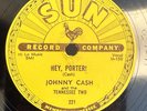 RARE ROCKABILLY 78 Johnny Cash Hey Porter Cry  Cry  Cry  SUN 221