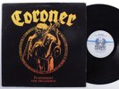 CORONER Punishment For Decadence NOISE LP VG+ promo with lyric sheet insert r