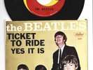 BRIT INVASION 45 w/ PIC SLEEVE- BEATLES - TICKET TO RIDE - HEAR  1965 CAPITOL