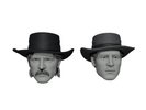 1/6 Scale Head [Unpainted]: Butch Cassidy & The Sundance Kid
