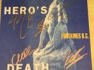 SIGNED-FONTAINES DC-LP-A HERO’S DEATH-FULLY AUTOGRAPHED BY FIVE SLEEVE-M/M/UNPLA