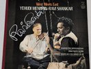 Ravi Shankar West Meets East SIGNED AUTOGRAPHED LP Yehudi Menuhin & Angel 36418