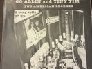 GG Allin/Tiny Tim Two American Legends Limited Edition Red Vinyl