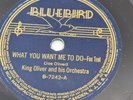 What You Want Me to Do/Too Late KING OLIVER 78 RPM JAZZ VG-