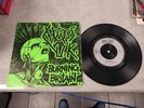 CHAOS UK 7 INCH EP VINYL RECORD BURNING BRITAIN 7