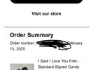 Selena Gomez Signed I said I Love You First Candy Cane Red Vinyl LP auto