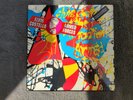 ELVIS COSTELLO ARMED FORCES 1979 YELLOW BLACK MARBLE VINYL SHRINK HYPE STICKER