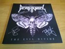 DEATH ANGEL 2 LP THE EVIL DIVIDE Nuclear 2016 ETCHED SILVER VINYL AUTOGRAPHED