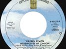 Warren Zevon - Werewolves Of London - Used Vinyl Record 7 - C8100z
