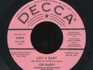 Len Barry - Like A Baby - Used Vinyl Record 7 - 26 - Promo - X8100z