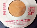 Bob Dylan BLOWIN' IN THE WIND / DON'T THINK TWICE IT'S ALL RIGHT VG+ Promo