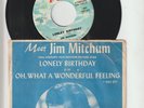 DOO  WOP- JIM MITCHUM 1961 LONELY BIRTHDAY 45rpm & PICTURE SLEEVE-ROBERT MITCHUM